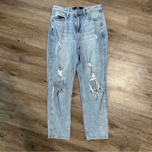 Hollister Ultra High-Rise Mom Jeans Vintage Stretch Denim Size 5 Short Women 27 - Picture 2 of 6